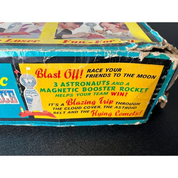 vintage 1970s Stevens magnetic moon race toy game rare! - Picture 4 of 12